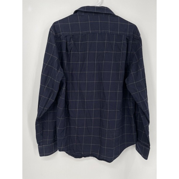 Jos A Bank Men's Reserve Navy & Gray Grid Cotton Cash Casual Shirt L‎ Large - Picture 6 of 7